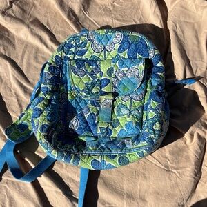 Vera Bradley Blue and Green Floral Backpack